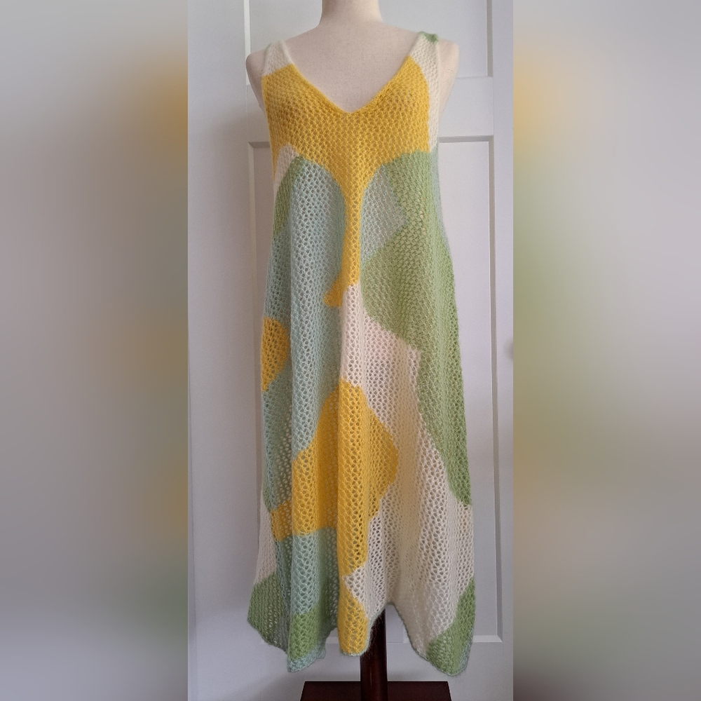 NEW Sleeveless Cashmere Crochet Dress/Cover-up (Multi) - nap loungewear